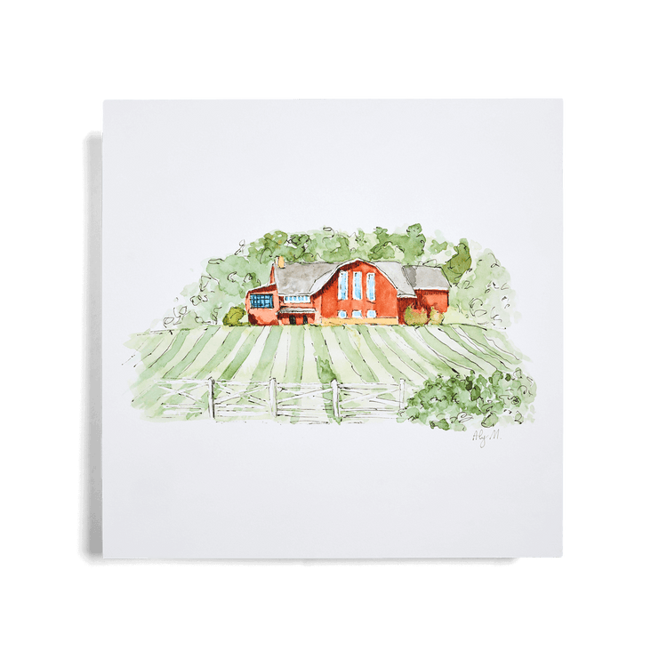 Barn Watercolor Print