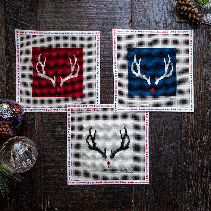 Holiday Antler Needlepoint Kit