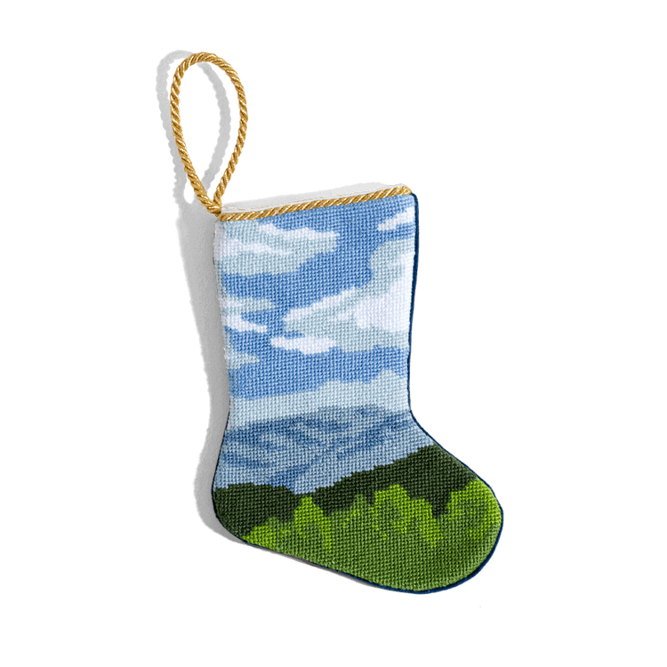 Mountain Needlepoint Stocking Ornament