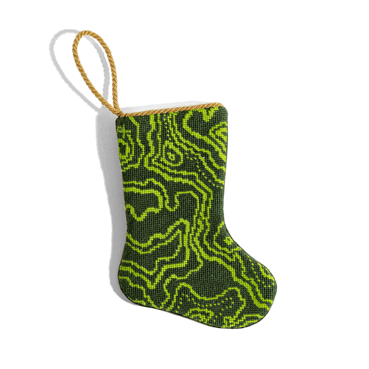 Topo Needlepoint Stocking Ornament