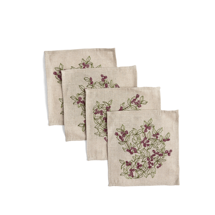 Blackberry Cocktail Napkins Set of 4