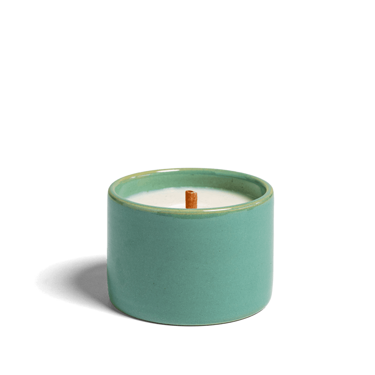Wellhouse Pottery Aqua Ceramic Candle