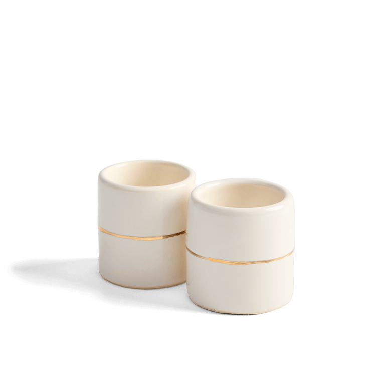 Gold Band Egg Cup Set