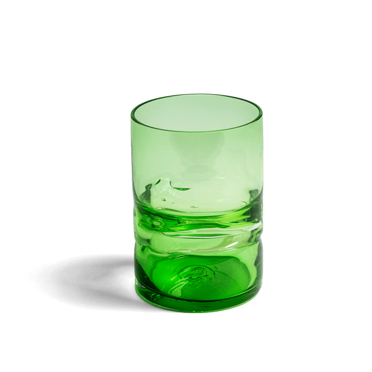 Handblown Emerald Ribbon Tumbler