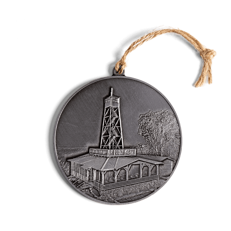 Embossed Firetower Ornament