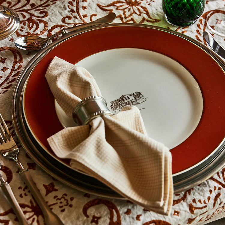 Cream Marianne Plaid Napkin Set