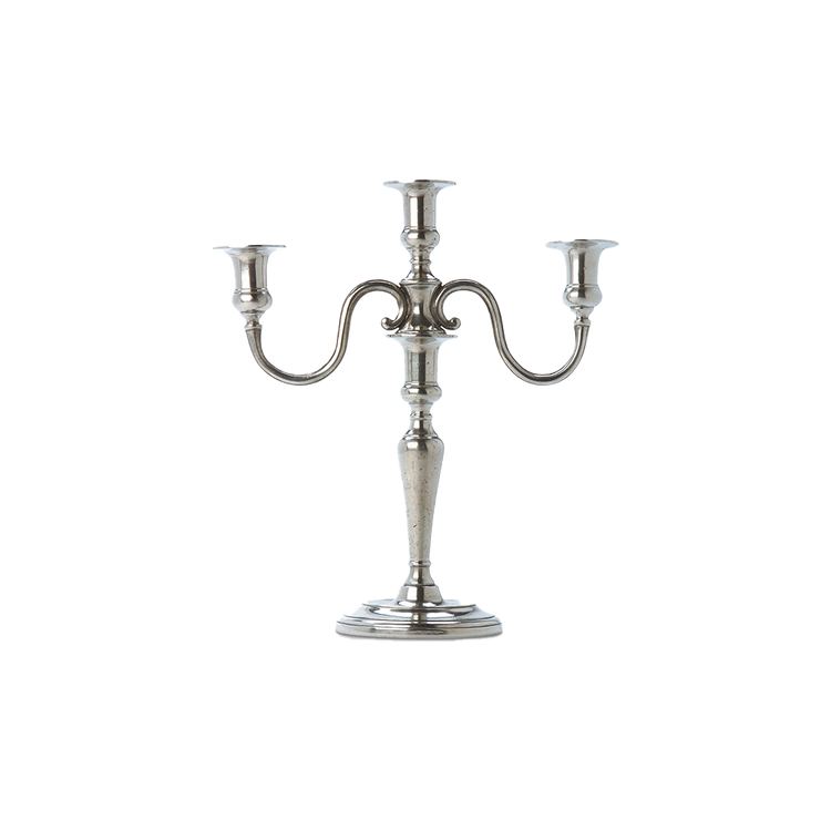 MATCH Pewter Three Flame Candelabra