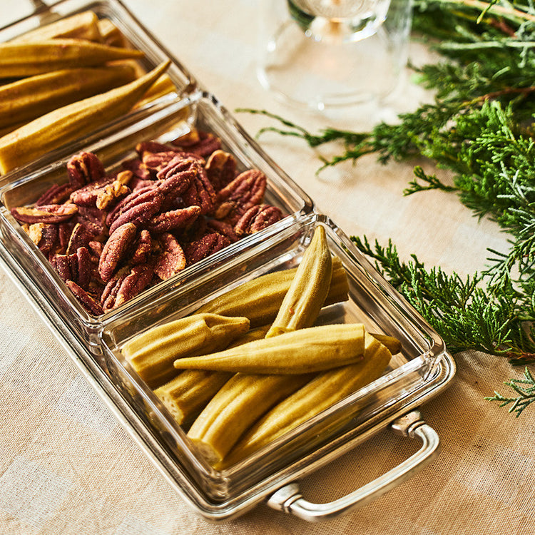 MATCH Pewter and Glass Trio Dish