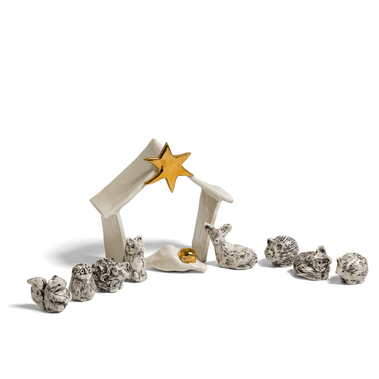 Hand-Thrown Ceramic Nativity Set