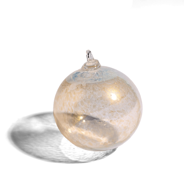 White and Gold Round Ornament