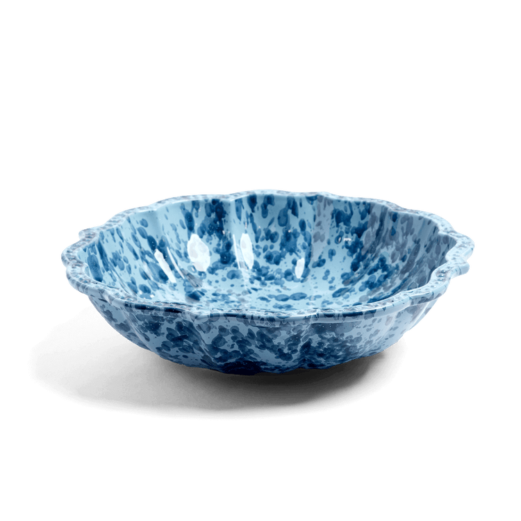 Blue Speckled Salad Bowl