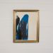 ART BLUE ABSTRACT- GOLD FRAME