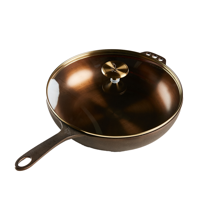 Smithey Cast Iron Deep Skillet 11"