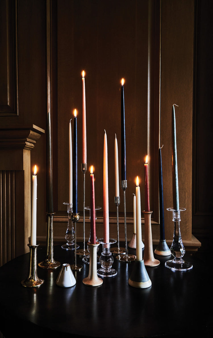 Glass Candlestick Holder