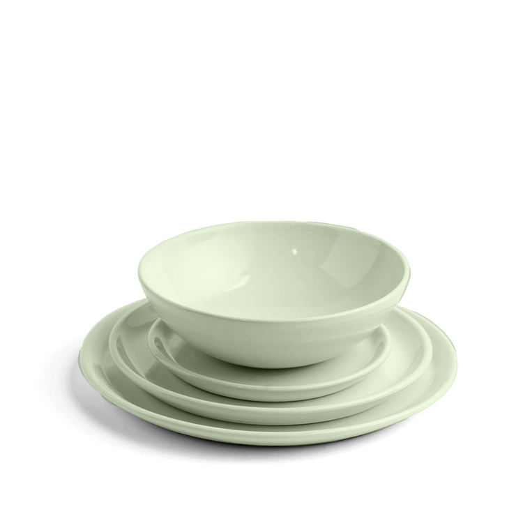 Three Sisters Pottery Place Setting Blue