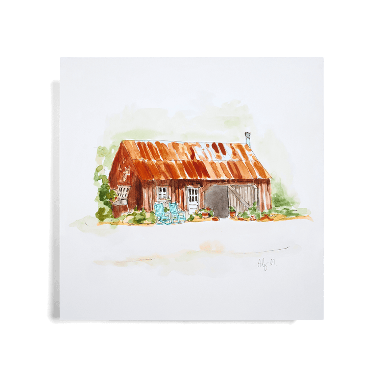 Garden Shed Watercolor Print
