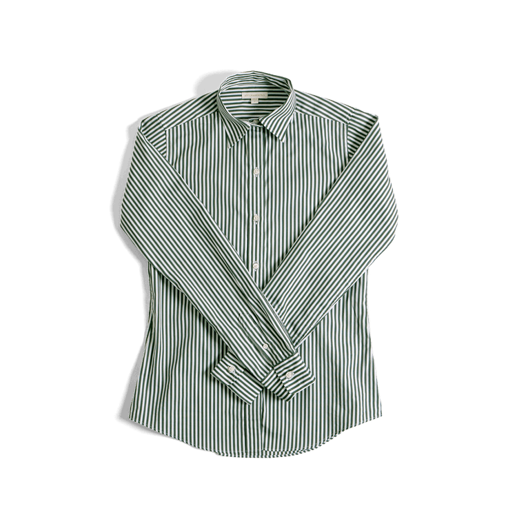 Ann Mashburn x BF Anniversary Olive Stripe Icon Shirt