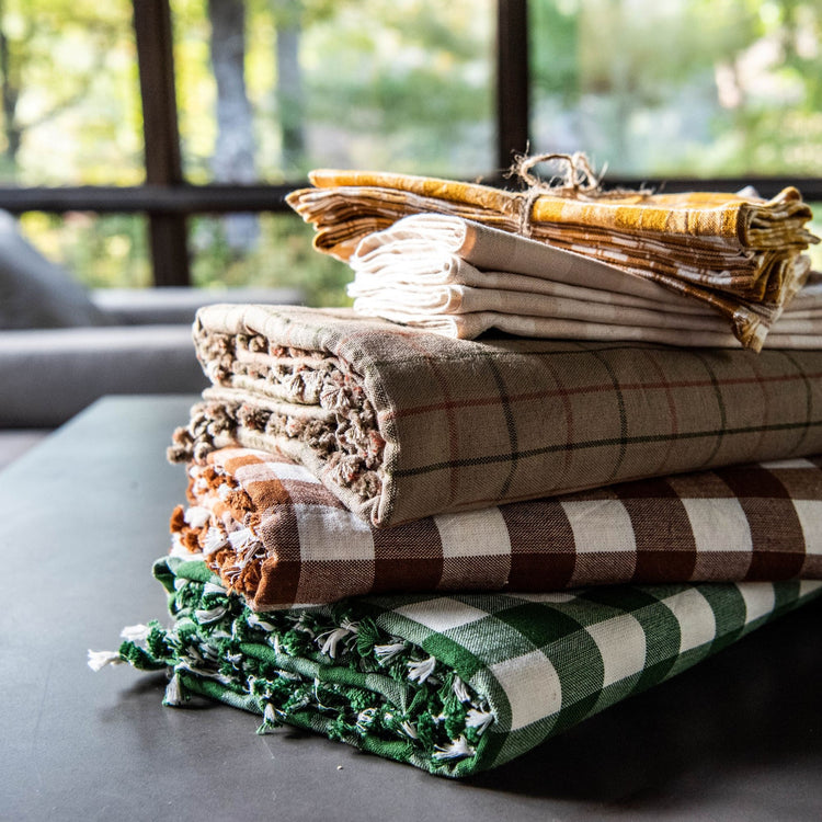 gingham napkin set