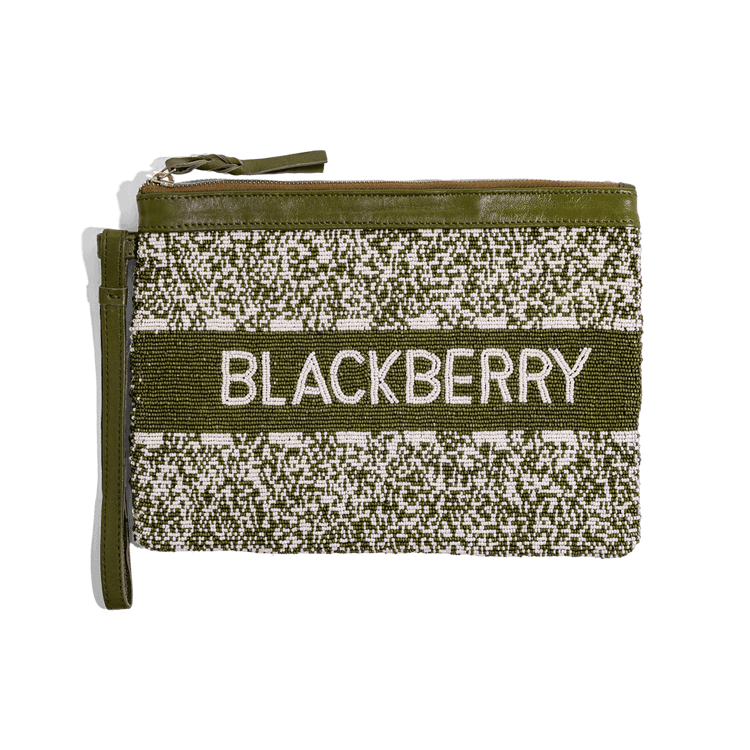 BF Beaded Clutch Green