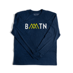 Blackberry Mountain Long Sleeve Navy T-Shirt front