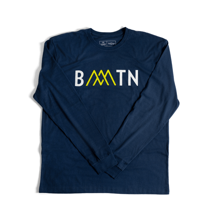 Blackberry Mountain Long Sleeve Navy T-Shirt front