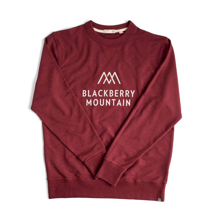 Blackberry Mountain Varsity Sweatshirt Garnet