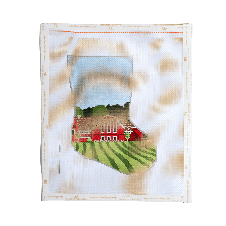 Barn Needlepoint Stocking Kit
