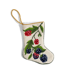 Blackberries Needlepoint Stocking Ornament