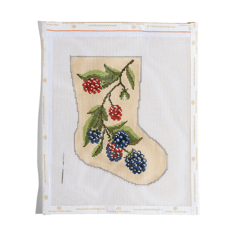 Blackberries Needlepoint Stocking Ornament Kit