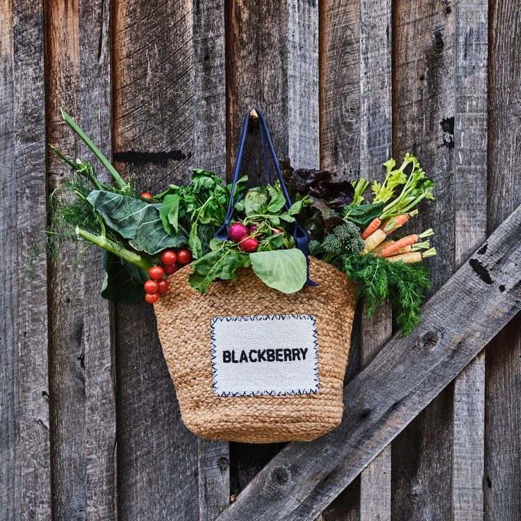 Blackberry Beaded Market Tote