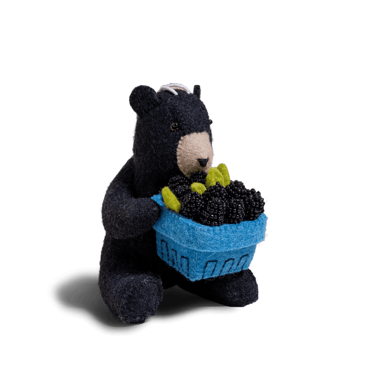 Black Bear Wool Ornament