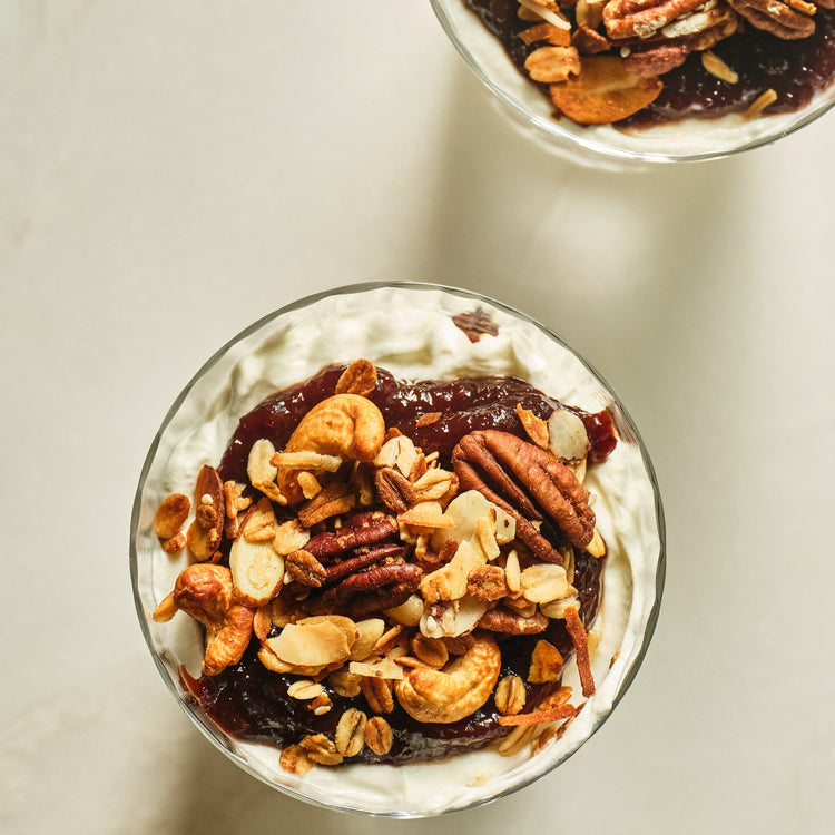 parfaits with grain and nut