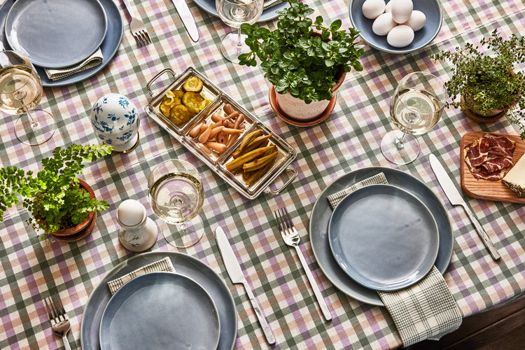 Pastel Plaid Tablecloth