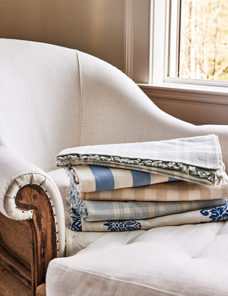 Sage Marianne Plaid Tablecloth
