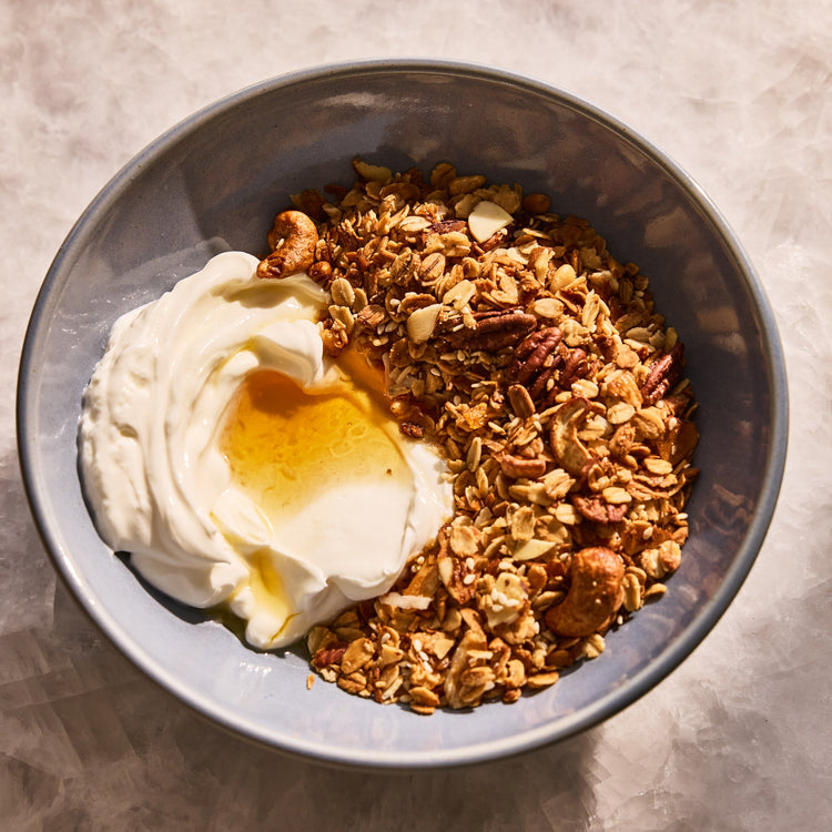 yogurt, honey and granola