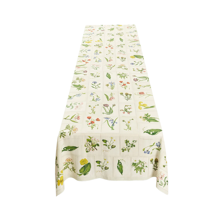 S&B x John Derian Botanical Tiles Tablecloth
