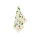 Floral patterned napkin on a white background