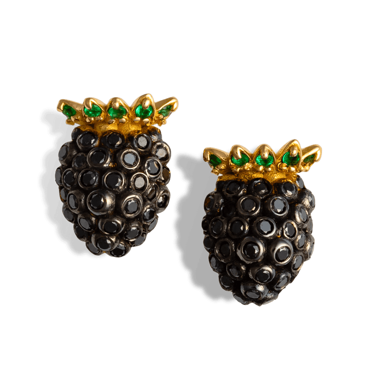 Diamond Blackberry Stud Earrings