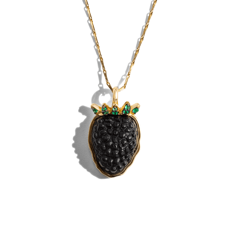 Carved Blackberry Necklace