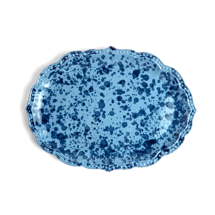 Blue Speckled Serving Platter