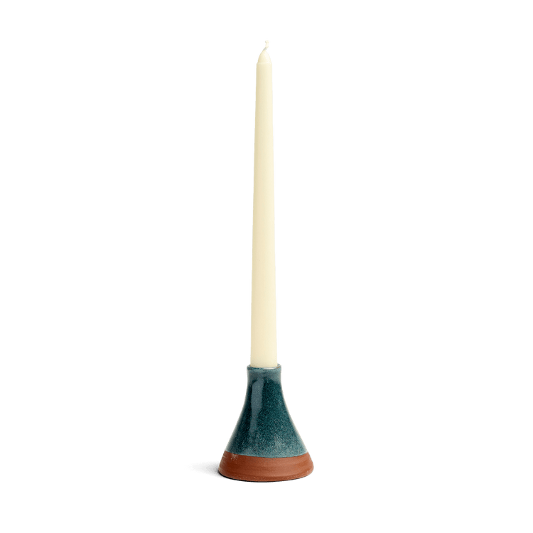Candlestick Holder - Blue Glaze
