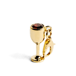 Blackberry Farm 14k Gold Wine Glass Charm