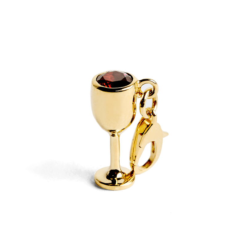 Blackberry Farm 14k Gold Wine Glass Charm
