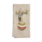 Deck The Halls Fox Tea Towel