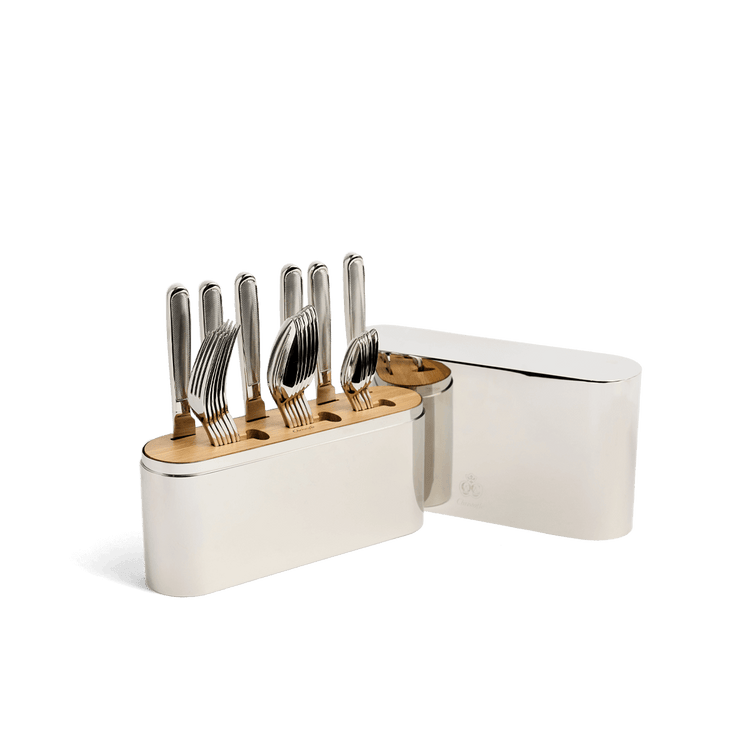 Christofle Concorde Canister Flatware Set