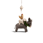 Stacked Animals Wool Ornament