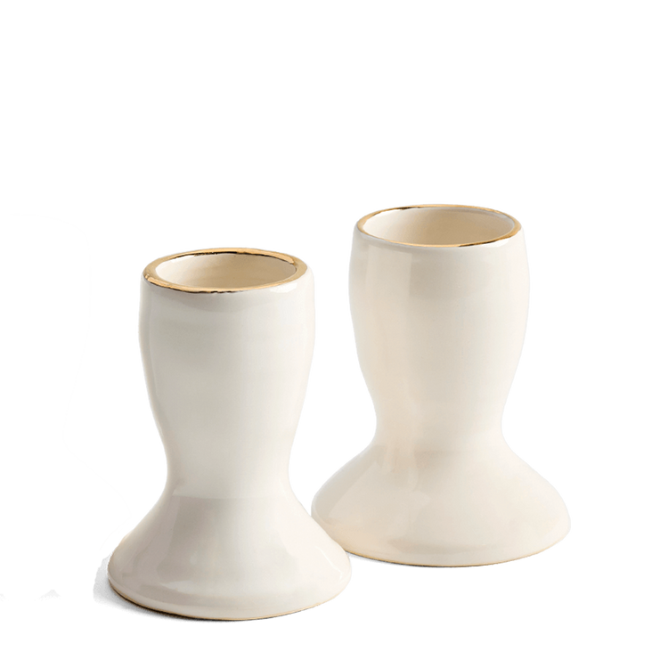 Gold Rimmed Egg Cup Set