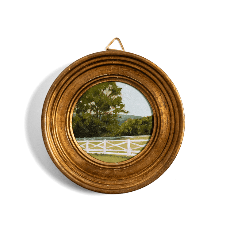 Antique Frame with Hand Painted Fenceline