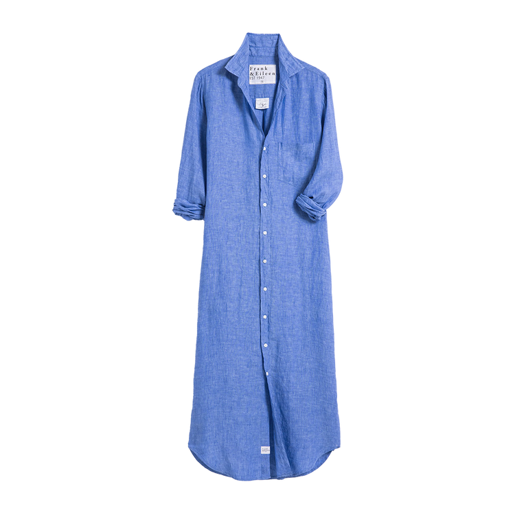 Frank & Eileen Maxi Shirt Dress Blue