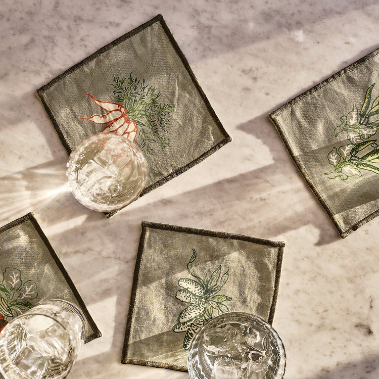 Custom Cocktail Napkin Set of 4